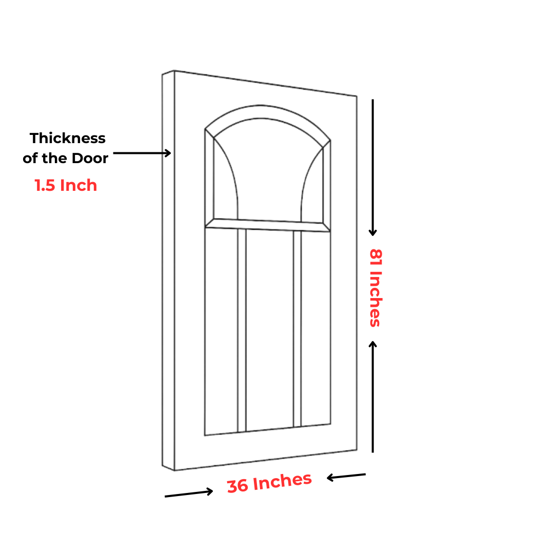 Front Door Teak Modern Chettined door - Polished - Image 2
