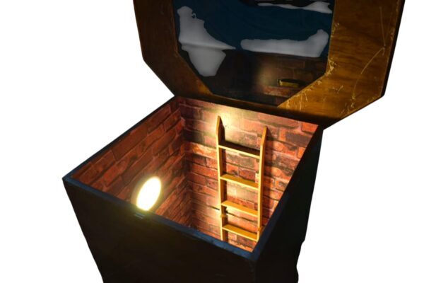 Lumber ParkĀ® Mystery Well Coffee Table with 4 Puffy Stool - Image 10