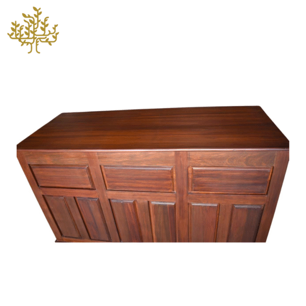 Elegant French-Style Teak Storage Table – 2 Doors & 3 Drawers Inclusive GST and Delivery - Image 12